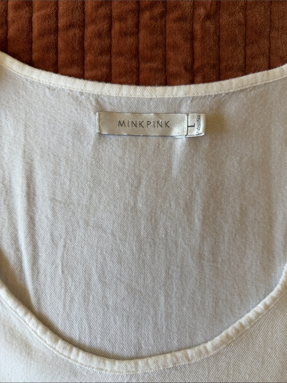 MINKPINK Ivory Crochet-Hem Cropped Tank - Picture 3 of 7